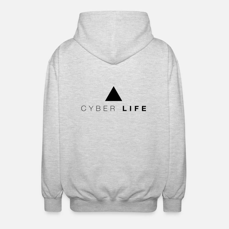 CYBERLIFE Triangle - Unisex Kapuzenjacke - Hellgrau meliert