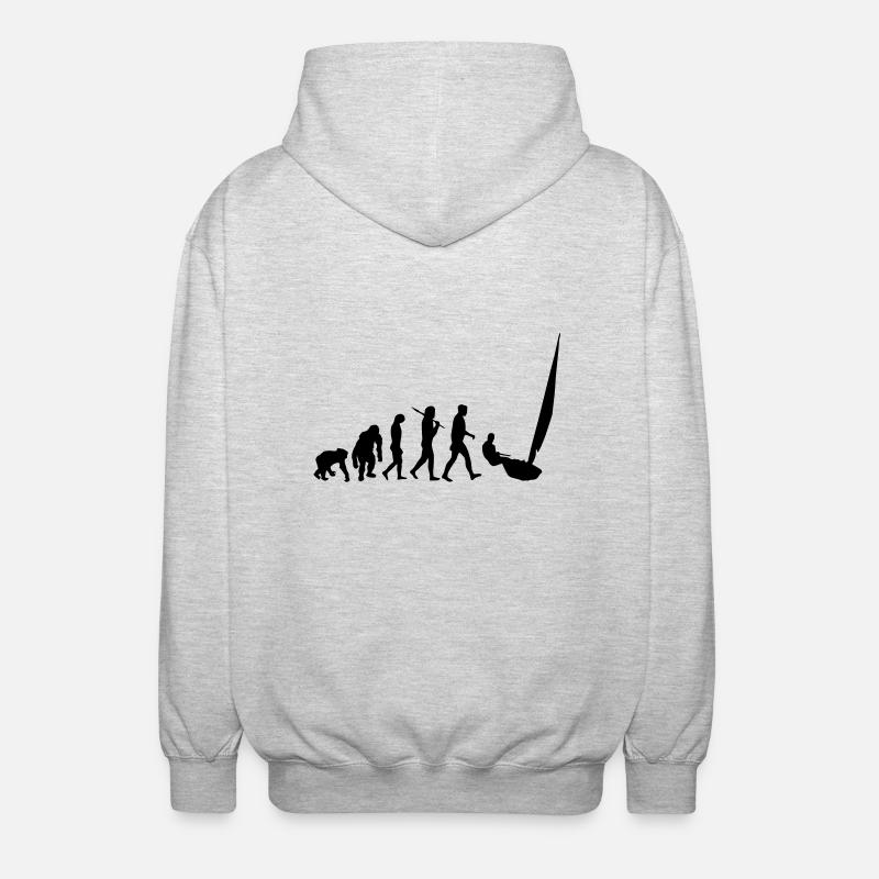 Evolution Segeln - Unisex Kapuzenjacke - Hellgrau meliert