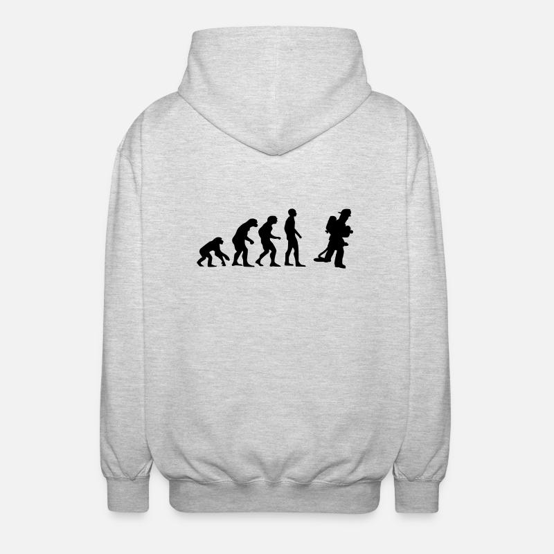 firefighter evolution - Unisex Hooded Jacket - light heather grey