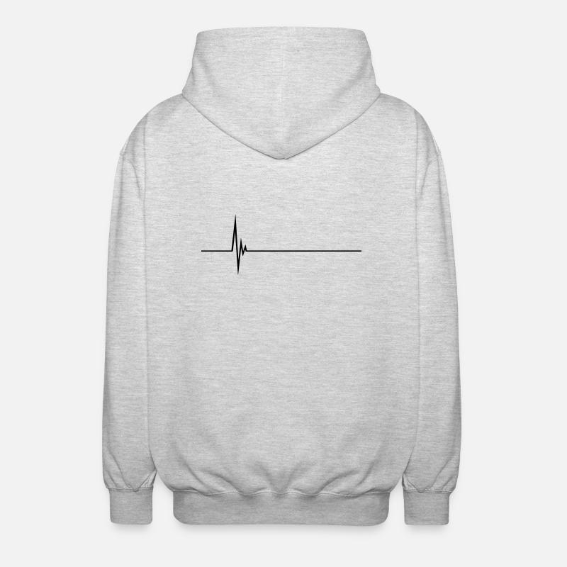 Pulse Heartbeat - Unisex Kapuzenjacke - Hellgrau meliert