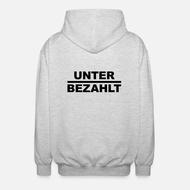 Underpaid - Veste à capuche unisexe - gris clair chiné