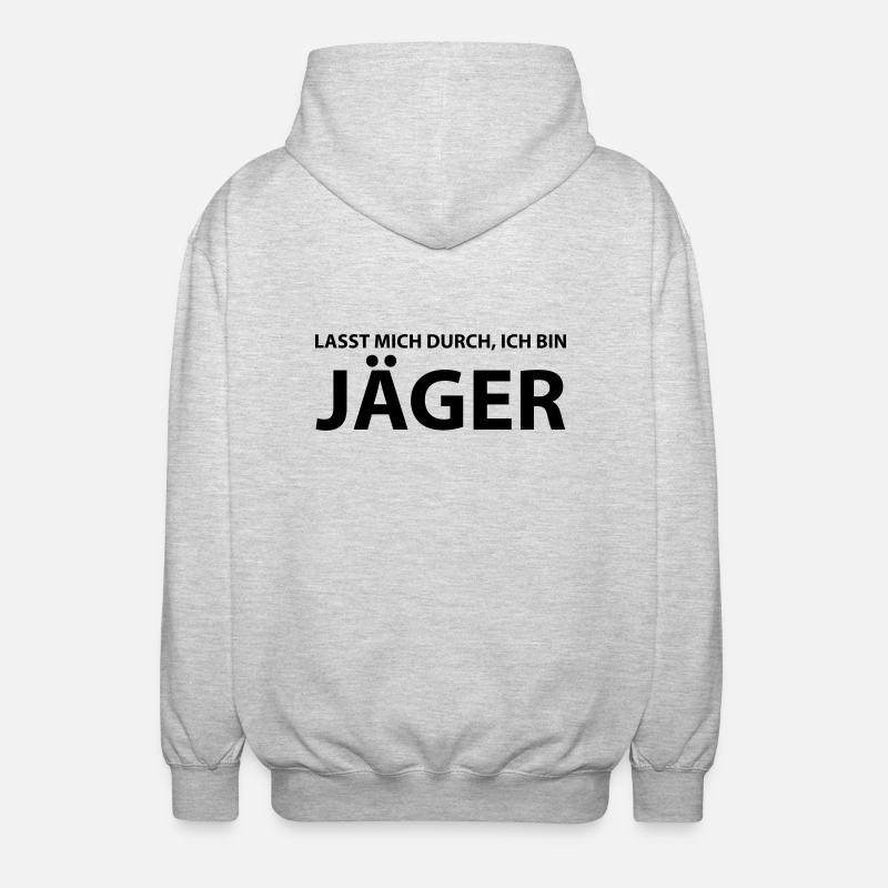 jäger - Unisex Kapuzenjacke - Hellgrau meliert