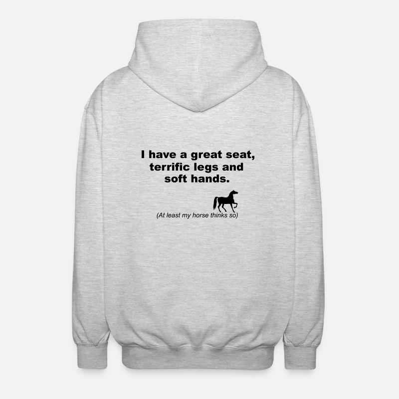 Horse - Unisex Hooded Jacket - light heather grey