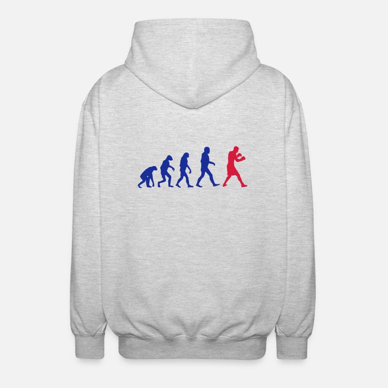 Boxing Evolution logo - Veste à capuche unisexe - gris clair chiné