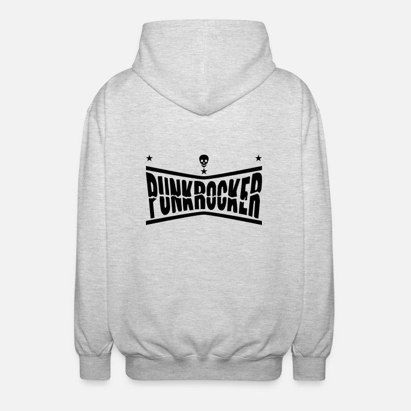 PUNKROCKER - Unisex Hooded Jacket - light heather grey