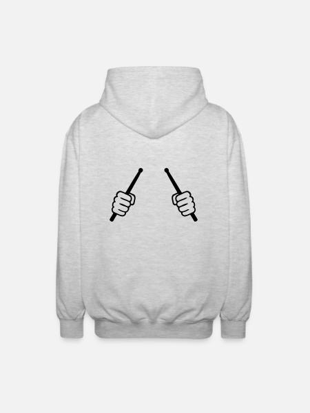 Drums - Unisex Hooded Jacket - light heather grey