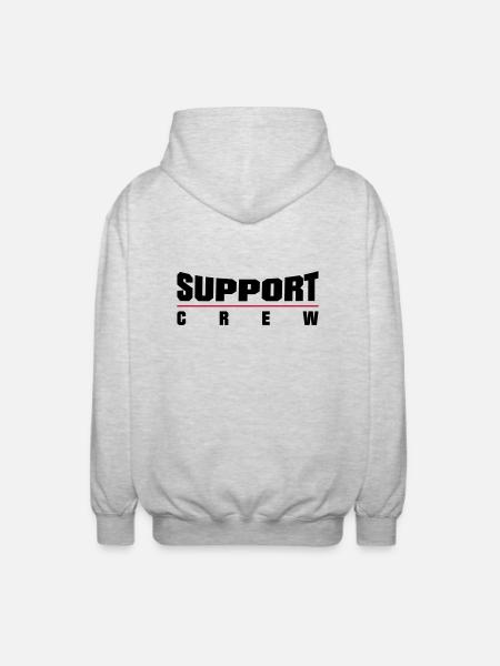 Support Crew - Unisex Kapuzenjacke - Hellgrau meliert