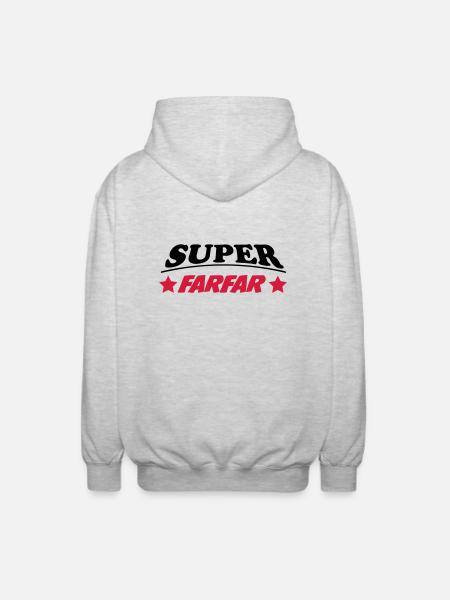 Super farfar 111 - Unisex Hooded Jacket - light heather grey