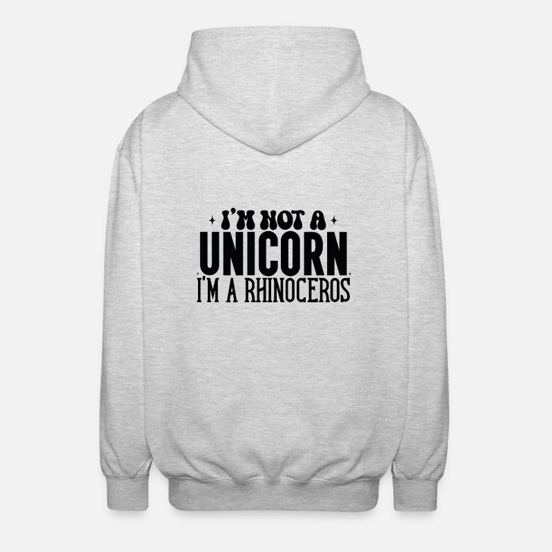 Unicorn - Unisex Kapuzenjacke - Hellgrau meliert