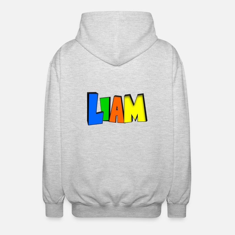 Liam - Unisex Kapuzenjacke - Hellgrau meliert