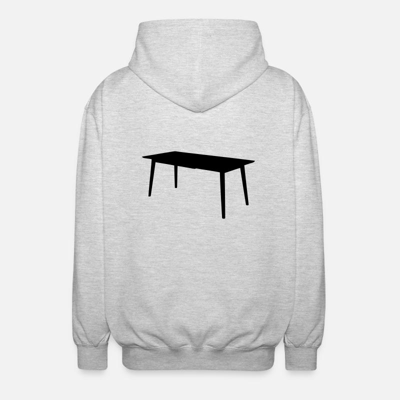 Table - Veste à capuche unisexe - gris clair chiné