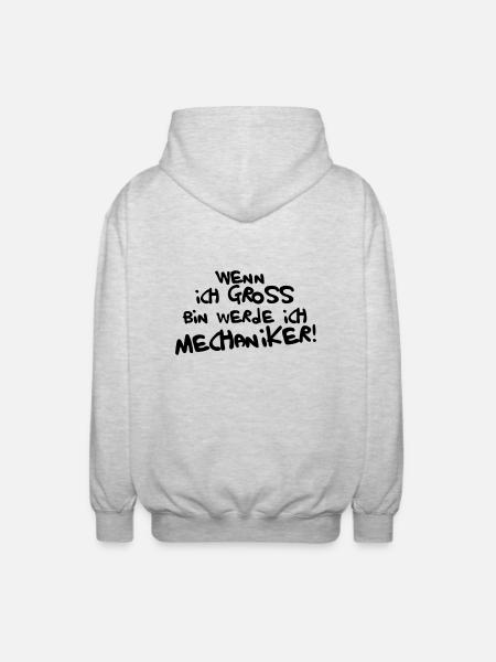 Ich werde Mechaniker! - Unisex Kapuzenjacke - Hellgrau meliert