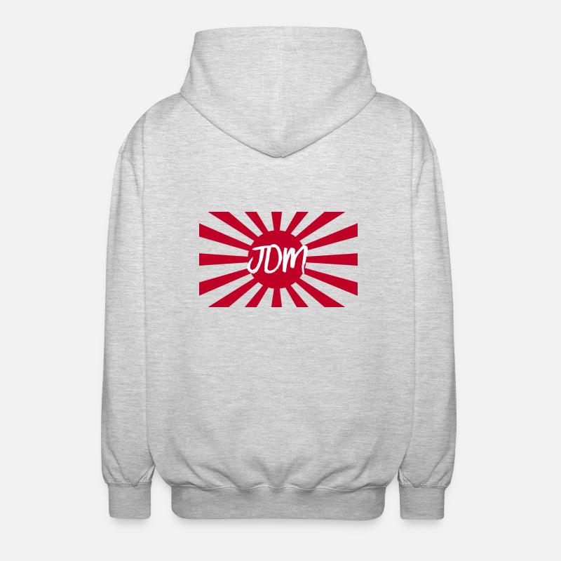 Drapeau JDM - Veste à capuche unisexe - gris clair chiné