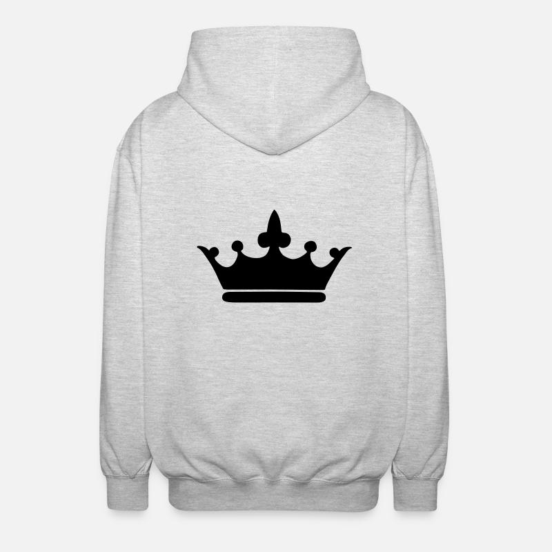 Krone - Unisex Kapuzenjacke - Hellgrau meliert