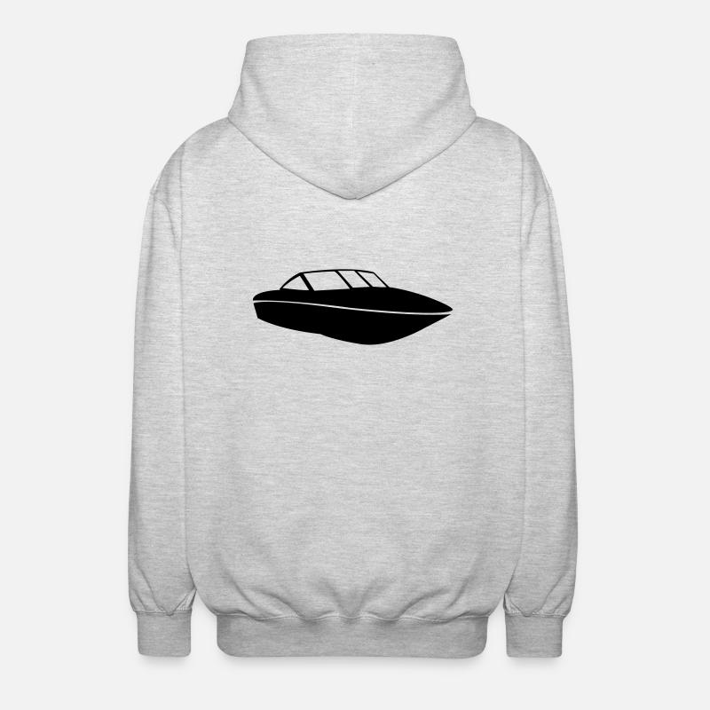 Boat de - Unisex Kapuzenjacke - Hellgrau meliert