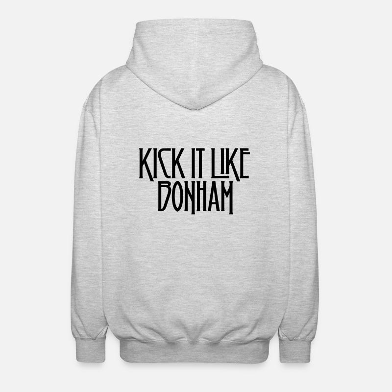 Kick it like Bonham - Unisex Kapuzenjacke - Hellgrau meliert