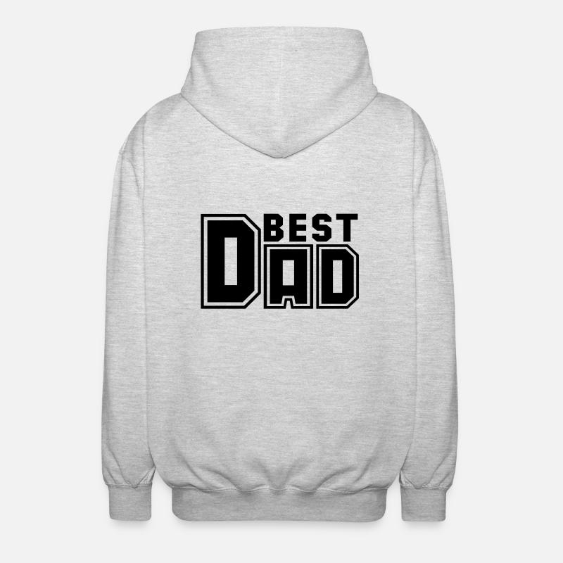 BEST DAD C-DESIGN - Unisex Kapuzenjacke - Hellgrau meliert