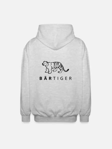 bärtiger - Unisex Kapuzenjacke - Hellgrau meliert