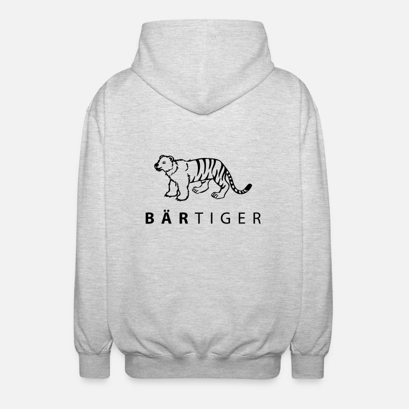 bärtiger - Unisex Kapuzenjacke - Hellgrau meliert