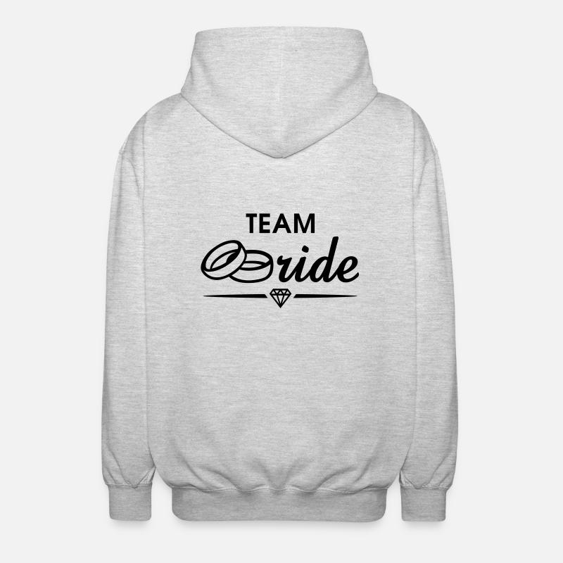 TEAM Bride Diamond - Unisex Kapuzenjacke - Hellgrau meliert