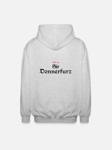 Sir Donnerfurz - Unisex Kapuzenjacke - Hellgrau meliert