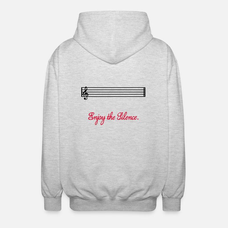 enjoy the silence - Unisex Kapuzenjacke - Hellgrau meliert
