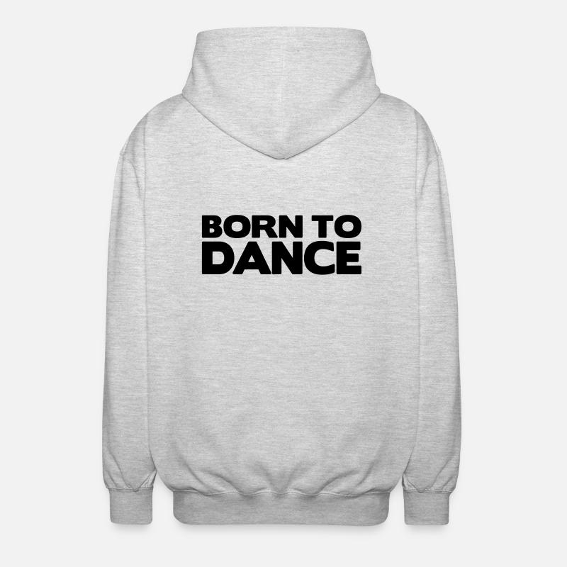 born to dance - Unisex Kapuzenjacke - Hellgrau meliert