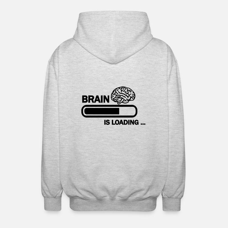 Brain loading - Unisex Hooded Jacket - light heather grey
