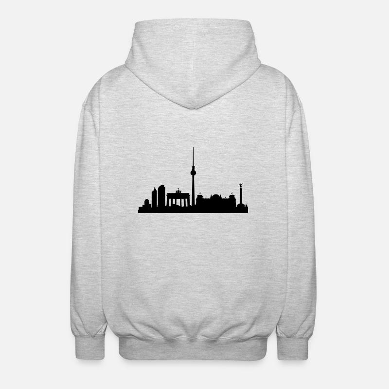 Berlin 2013 - Unisex Kapuzenjacke - Hellgrau meliert