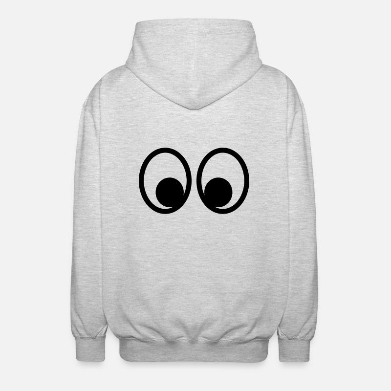 Augen - Unisex Kapuzenjacke - Hellgrau meliert