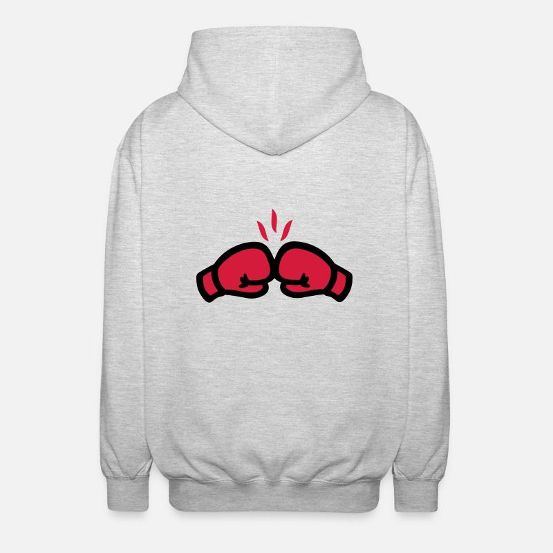 Boxe - Veste à capuche unisexe - gris clair chiné