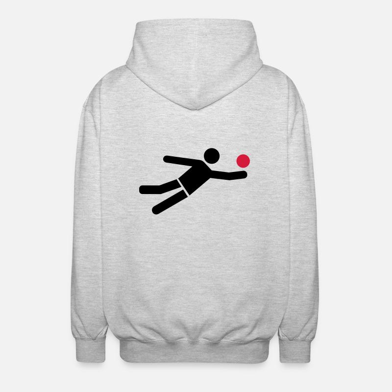 Volleyball - Unisex Hooded Jacket - light heather grey