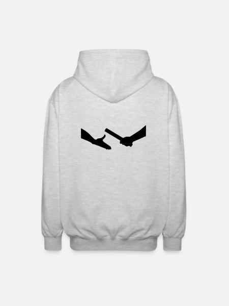 Relay race - Unisex Hooded Jacket - light heather grey