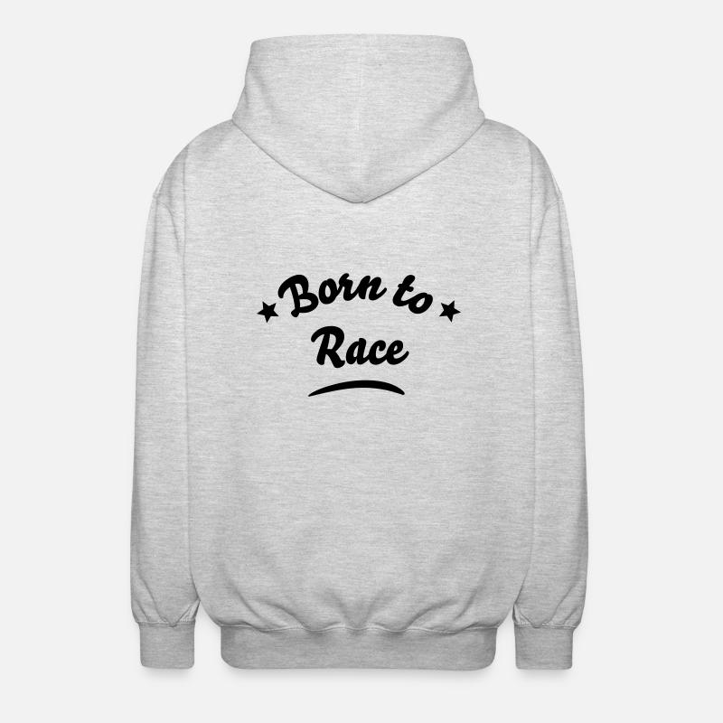 born to race 01 - Veste à capuche unisexe - gris clair chiné