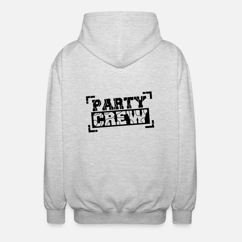 Party Crew Design - Veste à capuche unisexe - gris clair chiné