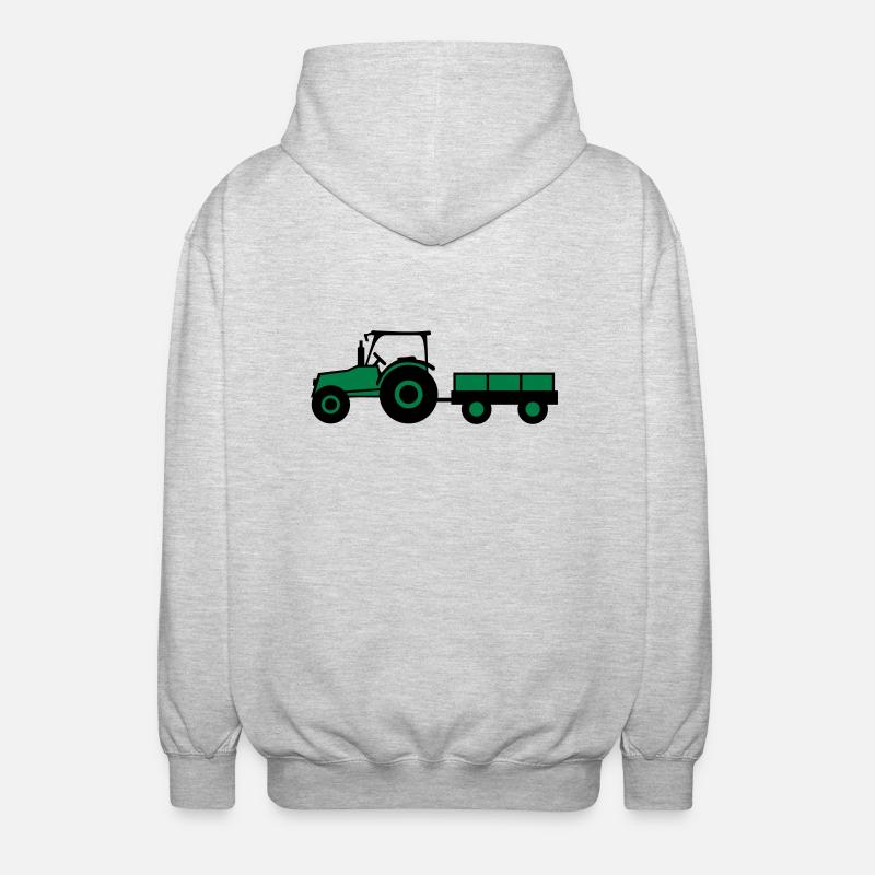 Tractor With Trailer - Veste à capuche unisexe - gris clair chiné