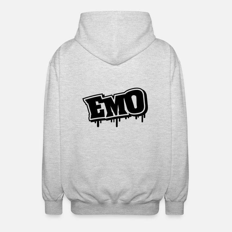 emo_graffiti_se1 - Veste à capuche unisexe - gris clair chiné