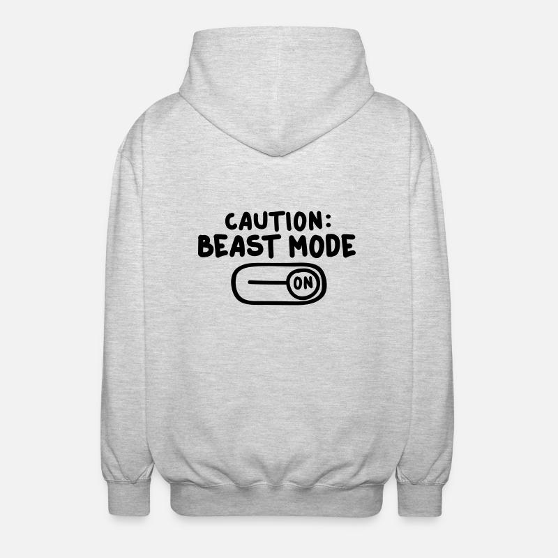 caution_beast_mode_1_f1 - Veste à capuche unisexe - gris clair chiné