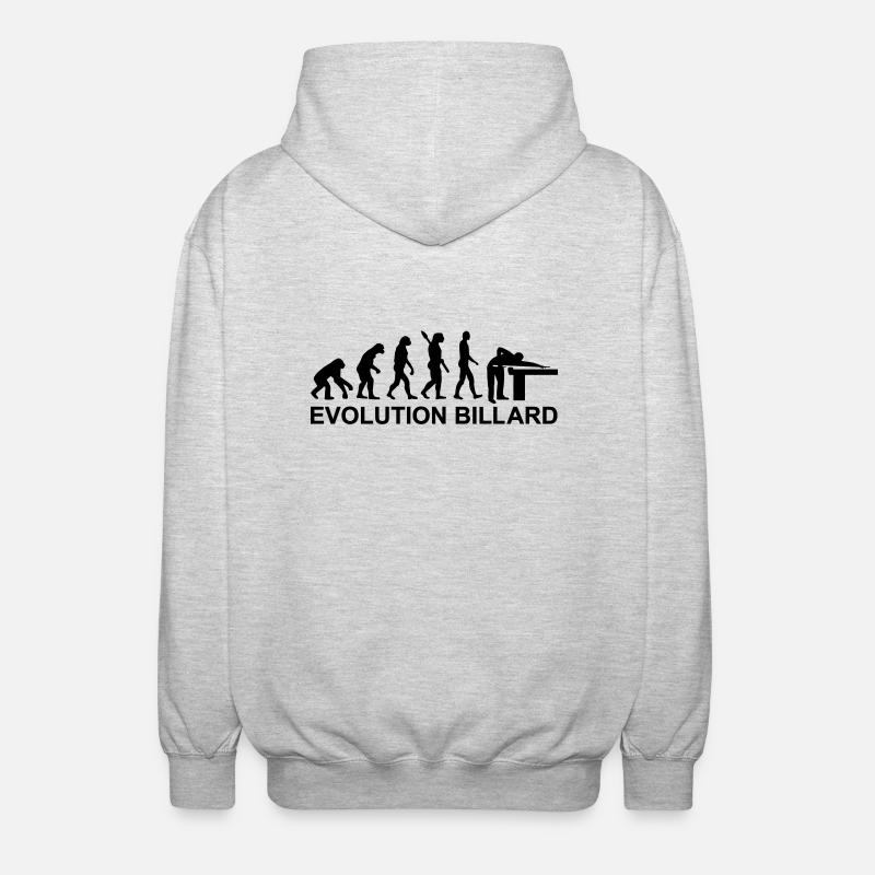 Evolution Billards - Unisex Hooded Jacket - light heather grey