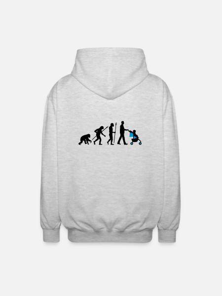 evolution_kinderkarre_032014_mann_b_2c - Unisex Kapuzenjacke - Hellgrau meliert