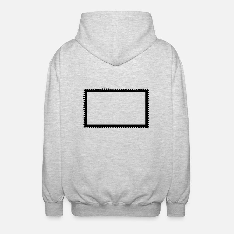 Timbre-poste - Veste à capuche unisexe - gris clair chiné