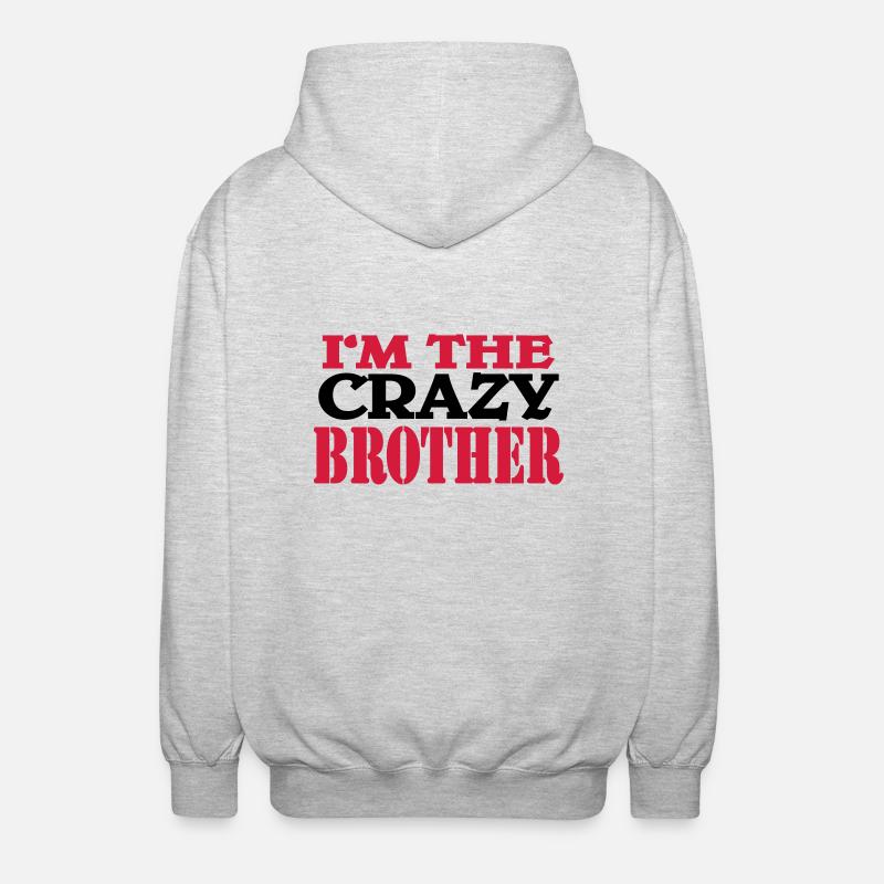 I'm the crazy Brother - Veste à capuche unisexe - gris clair chiné