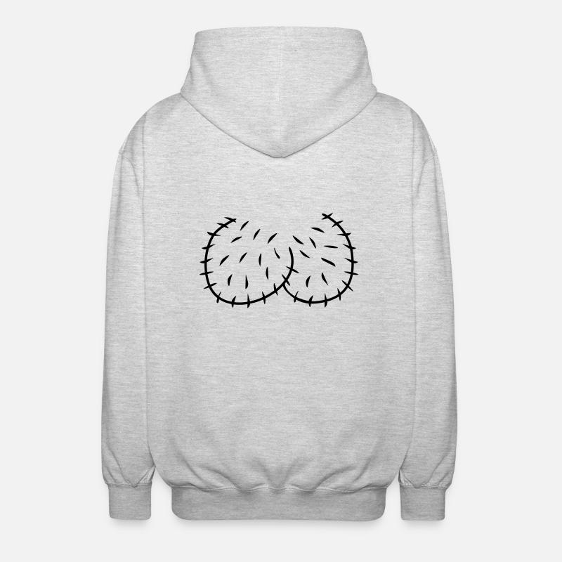 Hodensack - Scrotum - Unisex Kapuzenjacke - Hellgrau meliert