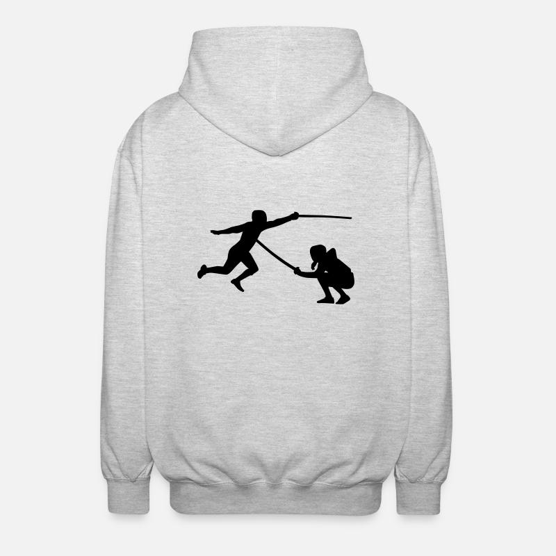 Escrime - Veste à capuche unisexe - gris clair chiné