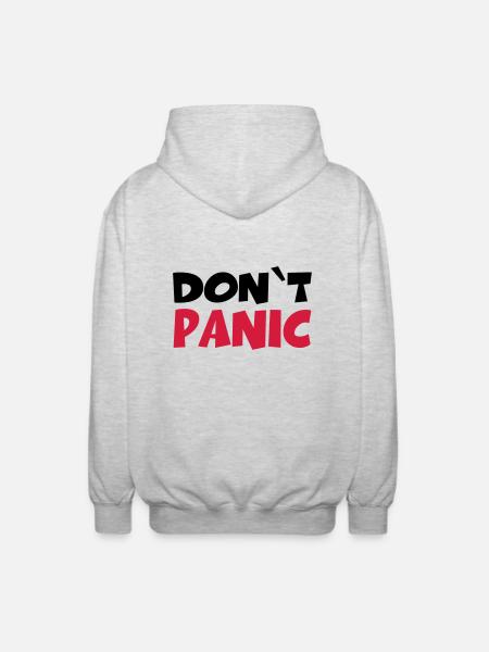 Don't panic - Unisex Hooded Jacket - light heather grey