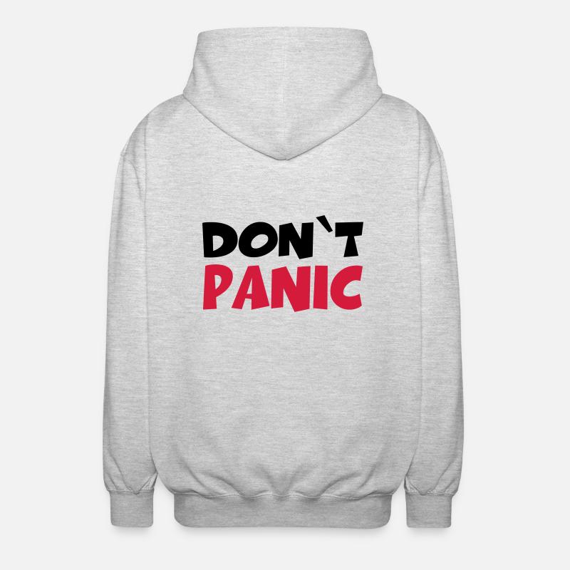 Don't panic - Veste à capuche unisexe - gris clair chiné