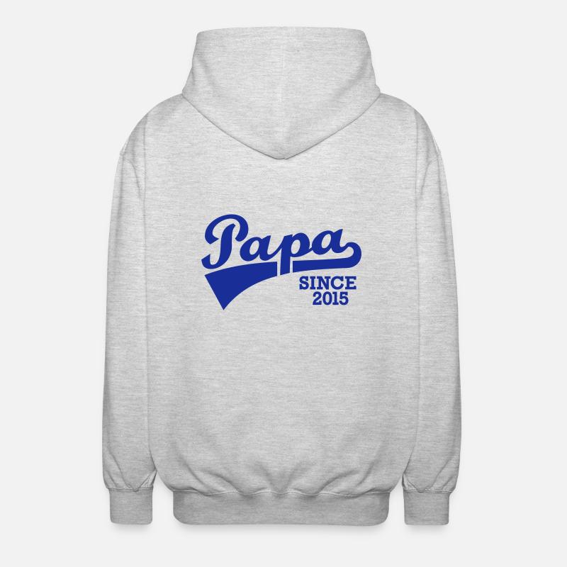 Papa 2015 - Unisex Kapuzenjacke - Hellgrau meliert