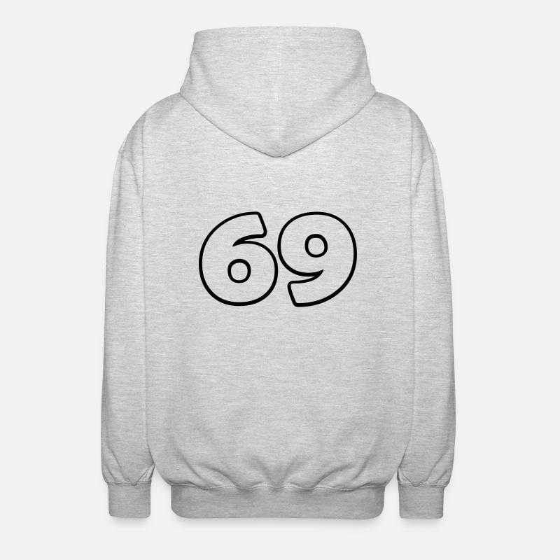 69 - Unisex Kapuzenjacke - Hellgrau meliert