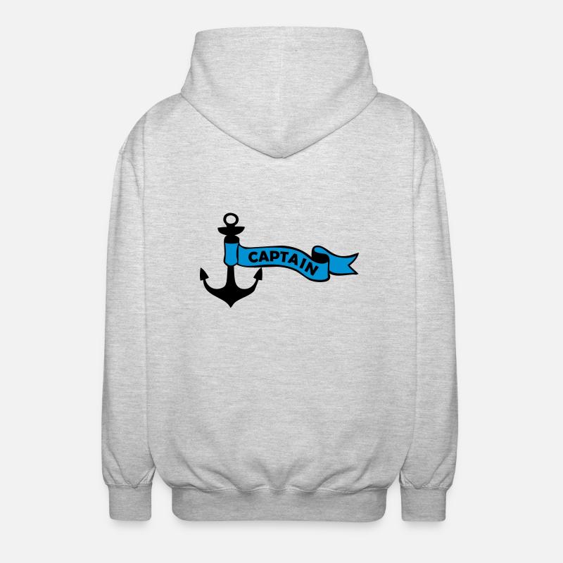 anker_captain_02 - Unisex Kapuzenjacke - Hellgrau meliert
