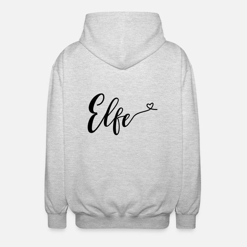 elfe - Unisex Kapuzenjacke - Hellgrau meliert